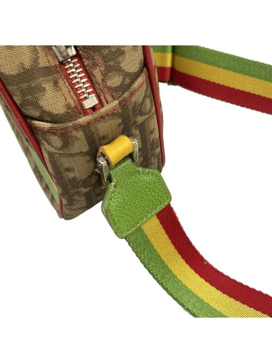 Dior Shoulder Bag Rasta Dark Brown Beige Multi Leather - Picture 10 of 15